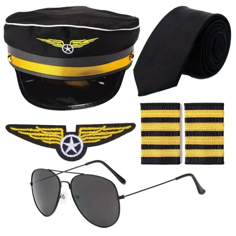 Airline-Pilot-and-Captain-Hat-with-Pilot-Sunglasses-Party-Costume-Accessories