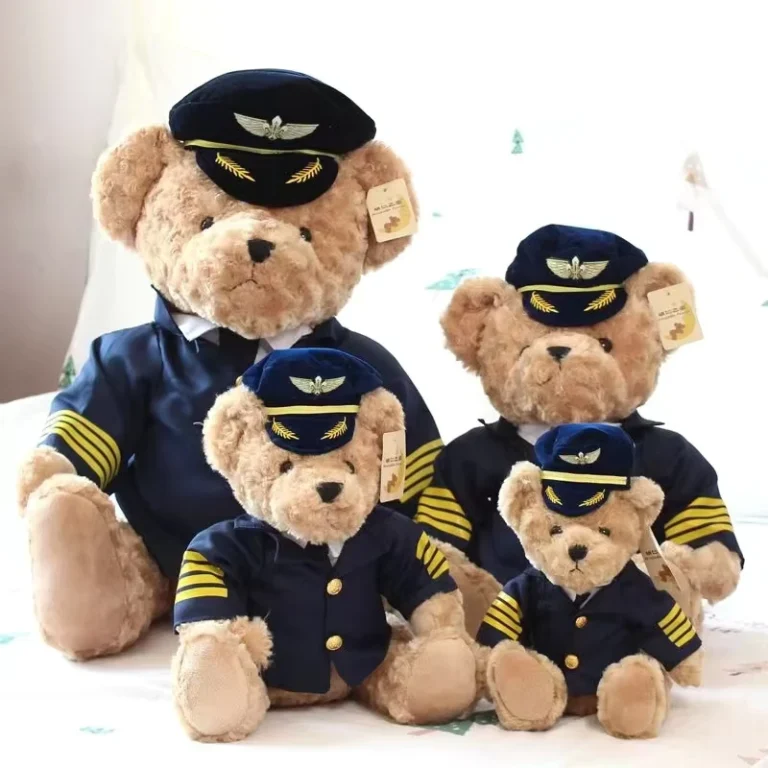 Airline-for-Bear-Plush-Customizable-Uniformed-Stuffed-Factory-Direct-Bulk-Orders-Brand-Birthday-Stress-Relief-Mesh