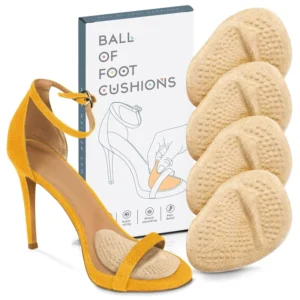 All Day Soft Comfortable Washable Gel Metatarsal Pads Heel Inserts Ball Foot Cushions One Size Fits Pain Relief Shockproof Beige