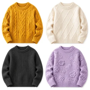 All-Season Custom Cotton Sweater for Men and Women Soft Breathable Knit Pullover