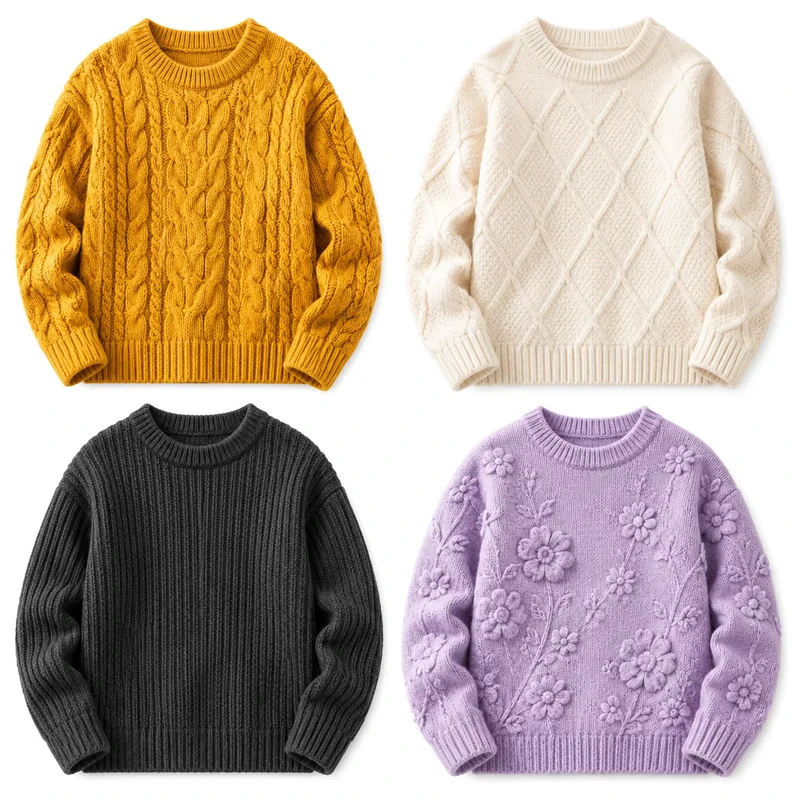 All-Season Custom Cotton Sweater for Men and Women Soft Breathable Knit Pullover