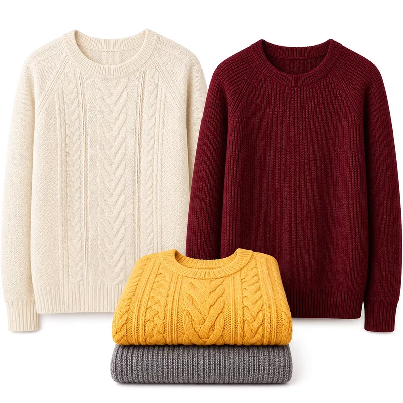 All Season Pure Cotton Soft Breathable Knit Pullover Sweater
