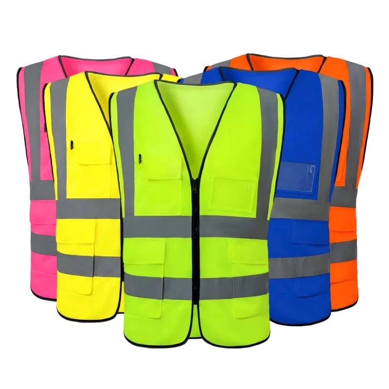 American Style Hi Vis ANSI Class 2 Waterproof Breathable Reflective Safety Vest with Customized Logo for Engineers