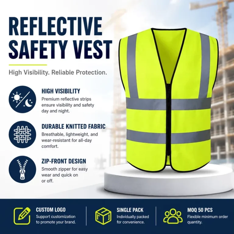 Ansi-Class-2-Reflective-Safety-Vest-Hi-Vis-Yellow-Mesh-Zip-Front-Breathable-Lightweight-For-Construction-Road-Work-Crew