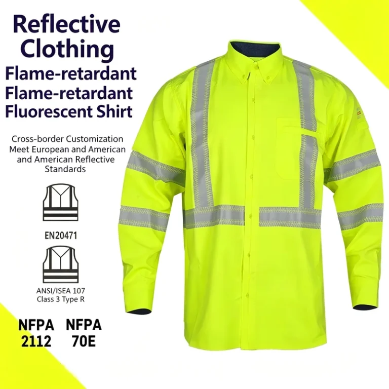 Anti-Arc-Shirt-Miners-Electrical-Oil-Work-Clothes-European-and-American-Standard-Fluorescent-Yellow-Fireproof-Clothing