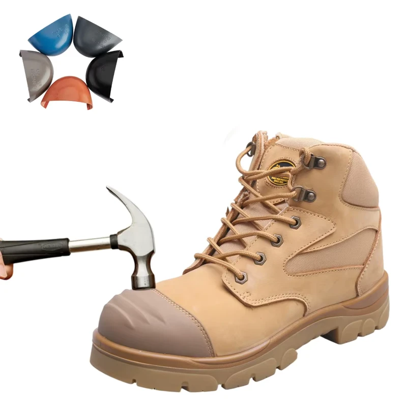 Anti Slip Waterproof Men's Steel Toe Industrial Construction Work Boots Safety Shoes for Breathable Lightweight