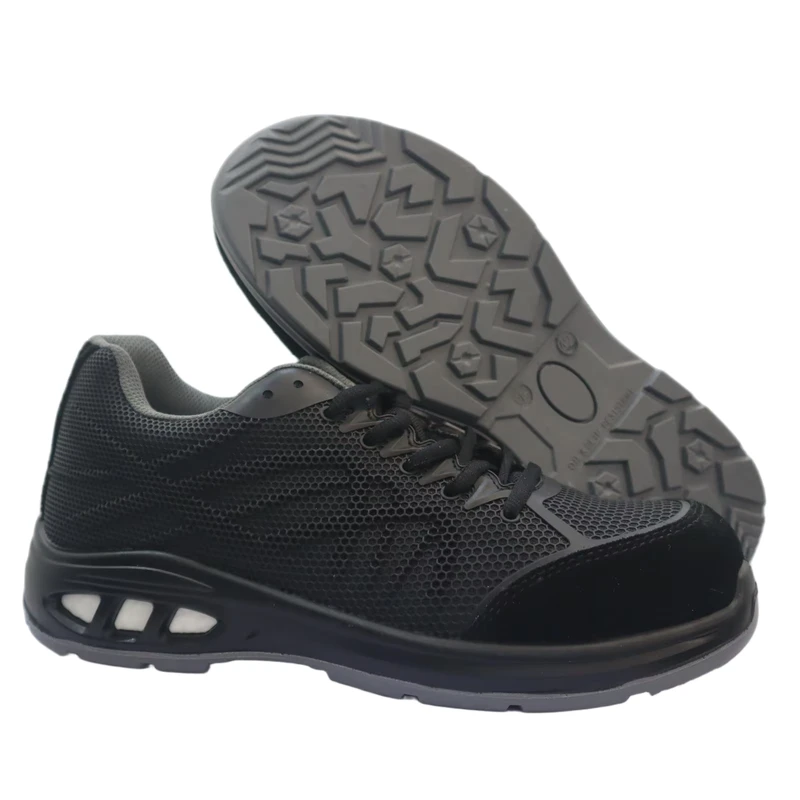 Anti Static Anti Slip Puncture Proof Steel Toe Work Boots Factory Construction Use Steel Plate Midsole Lightweight