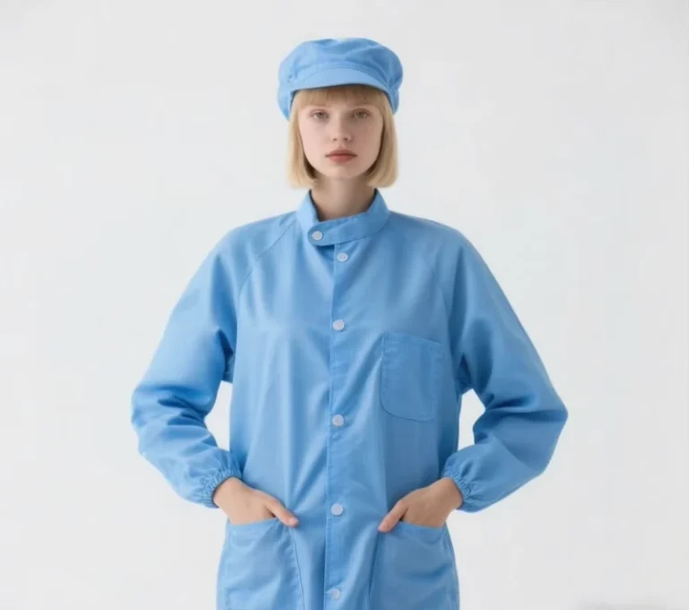 Anti-Static-ESD-Level-B-Welded-Seam-Polyester-Sleeves-Smock-Coverall-Industrial-Safety-Cleanroom