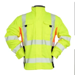 Anti Static Hi Vis Work Jacket for Men with Reflective Straps and Pockets EN20471 Standard