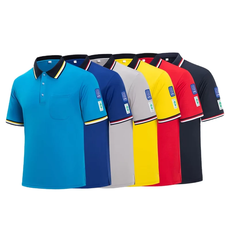 Anti Static Short Sleeve Polo Shirt Moisture Wicking Workwear Industrial Work T Shirts