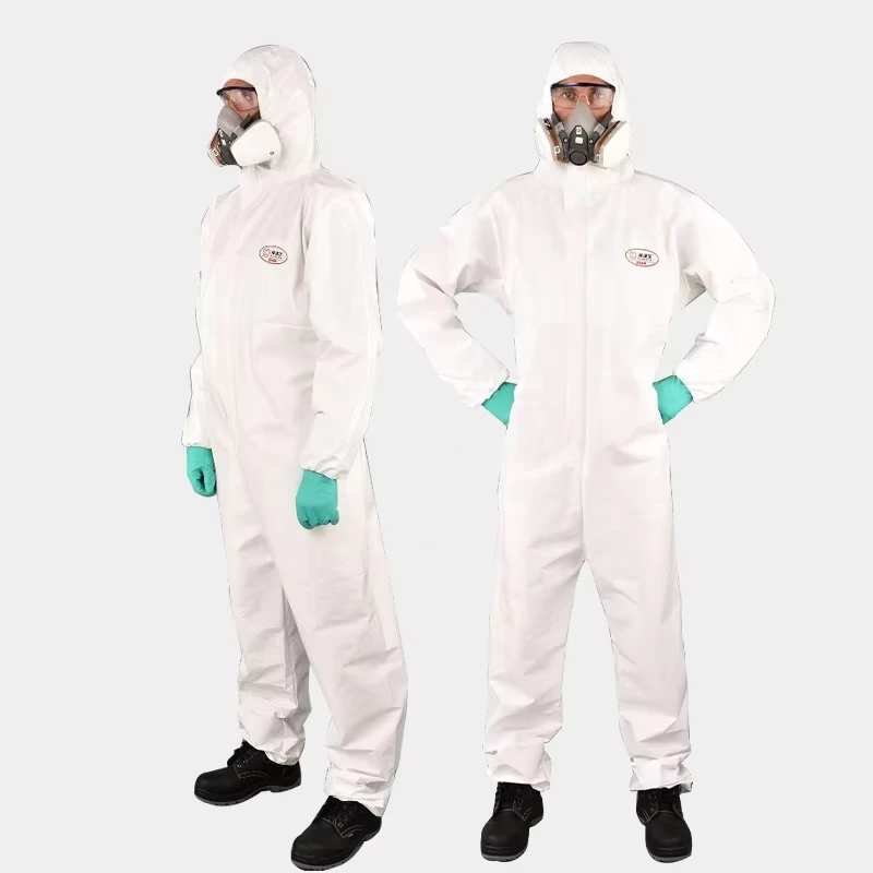 Anti Static and Unclear Radiation Industrial Workwear Disposable White Protective Working Coverall Safety Coverall