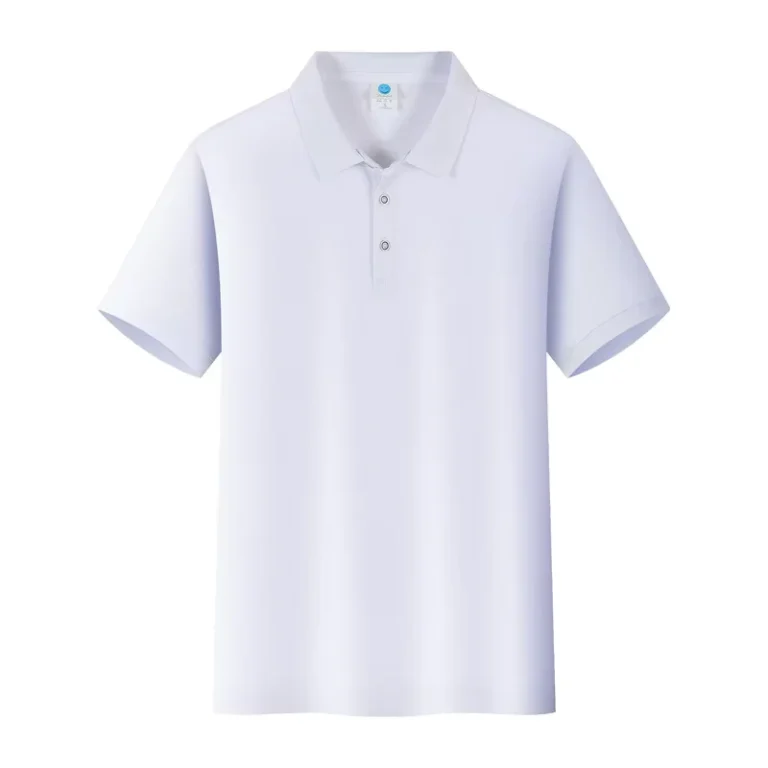 Anti-Wrinkle-Crocheted-Unisex-for-Shirt-for-Summer-Work-Uniform-with-Solid-Color-Jacquard-Collar-Customizable-Short-Sleeve-Golf