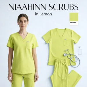 Anti Wrinkle Custom Washable Soft Thick Fabric Rayon Nurse Set Apple Green Hospital Nurse Uniform Set Medical Women Scrub