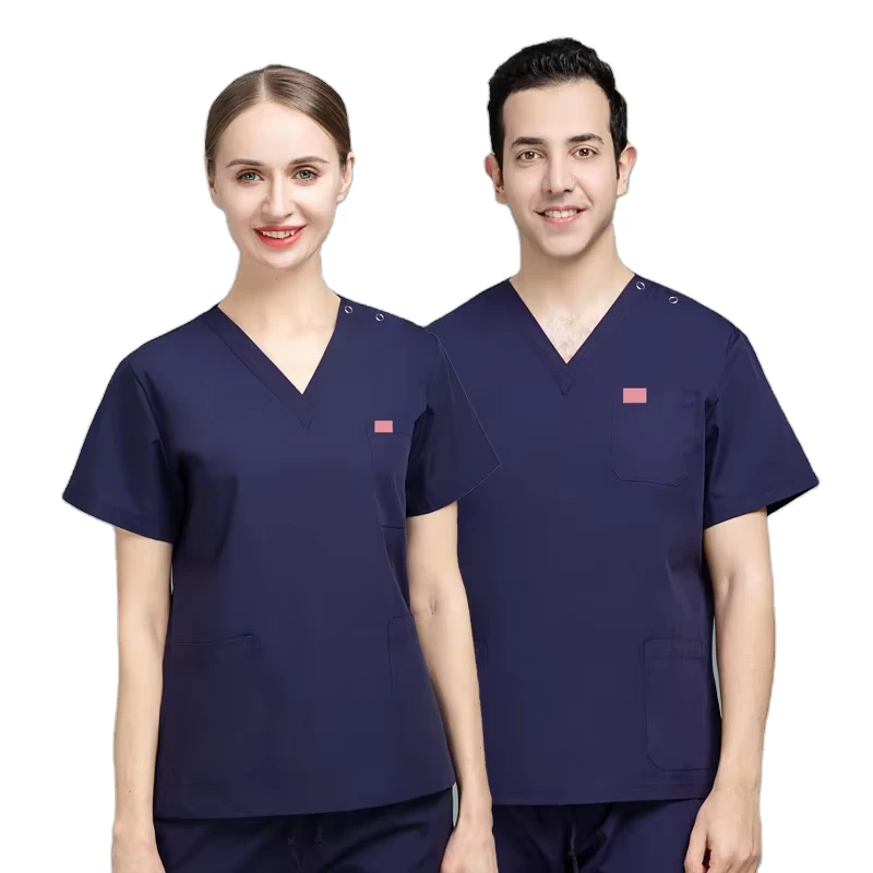 Anti-Wrinkle Jogger Nursing Scrub Set with Multi-Pocket Pants