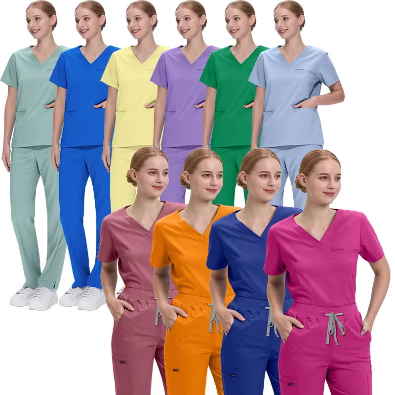 Anti Wrinkle Surgical Nursing Uniform Color Women Nursing Nurse Male New Collection White Hospital Food Service Uniform in Stock