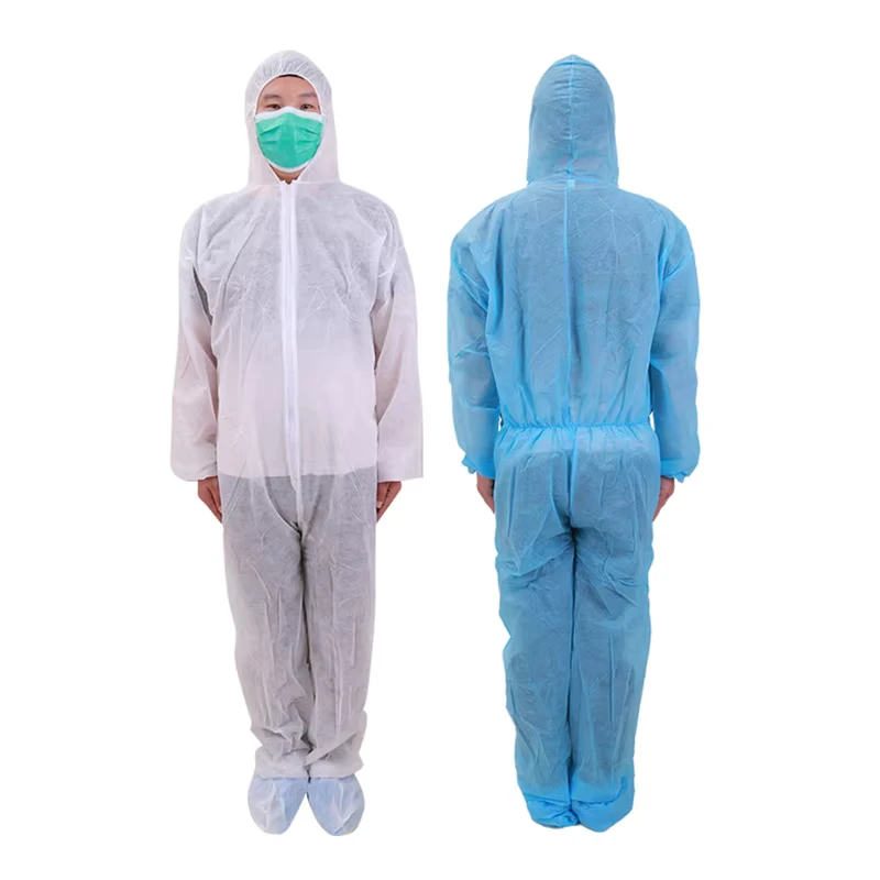 Anti static Disposable Coveralls for Clean Rooms 40gsm PP Non Woven Model CF4 Farmer Use