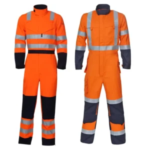 Anti static Flame Resistant Men Mining Hi Vis Safety Reflective Uniform Workwear Fire Proof Retardant FRC FR Overall Coveralls