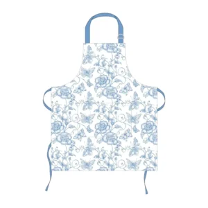 Apron Canvas Cotton Printed Kitchen Cross Back Custom Pattern Unisex Uniform Chef Antifouling Heat Resistant Non Slip