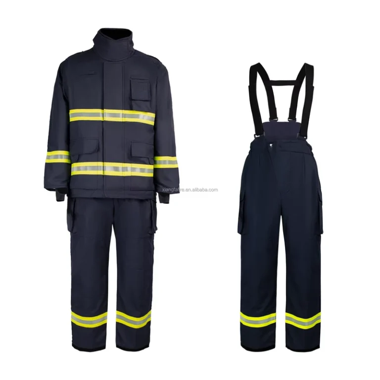 Aramid-Firefighting-Suit-4-Layer-EN469-with-Reflective-Strips-Jacket-and-Pants