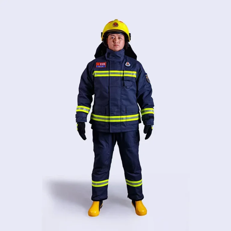 Aramid-Material-Fireman-Uniforms-EN469-Standard-Firefighter-Clothing