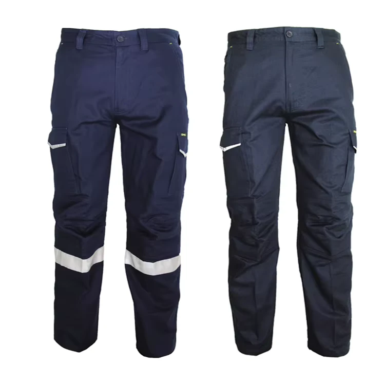 Australia-Mens-Navy-Blue-Cotton-Reflective-Work-Trousers-Fire-Resistant-Pants