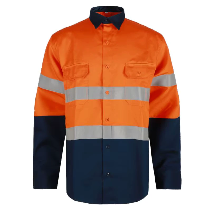 Australian Safety Clothing Flame Retardant Reflective Work Shirt Mechanic Industrial Construction Workwear Shirt