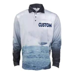 Auti UV Custom Professional Fishing Polo Shirts Breathable Quick Dry Long Sleeve T Shirts Plus Size
