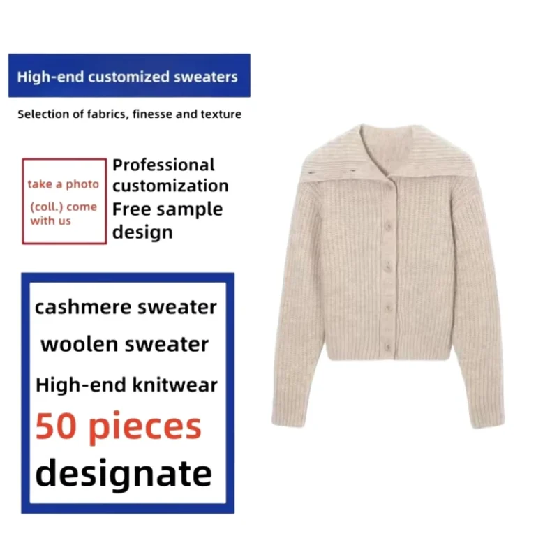 Autumn-French-Vintage-Solid-Breathable-Turn-down-Collar-Single-Breasted-Loose-Casual-Versatile-Long-Sleeve-Knitted-Wool-Womens