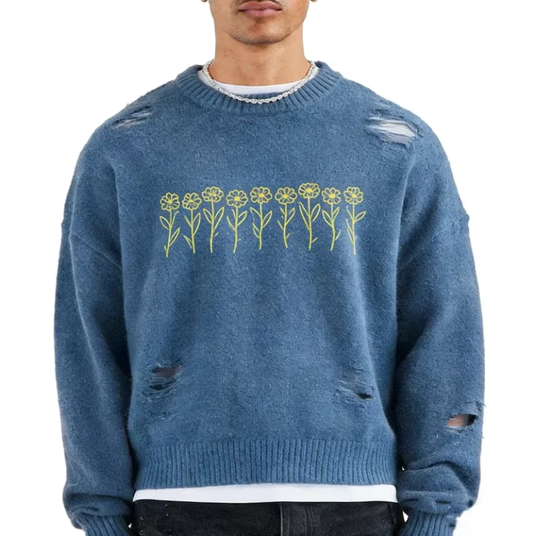Autumn-Jacquard-Crochet-Broken-Hole-Sweater-Loose-Letter-Distressed-Mens-Crew-Neck-Style-Sweater