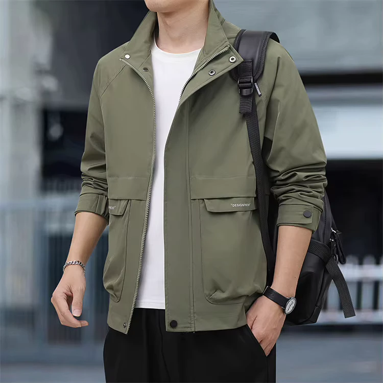 Autumn-Mens-Casual-Workwear-Tops-4XL-Size-Rabbit-Fur-Zipper-Closure-Front-Embroidered-Logo-Stand-Collar-Jacket