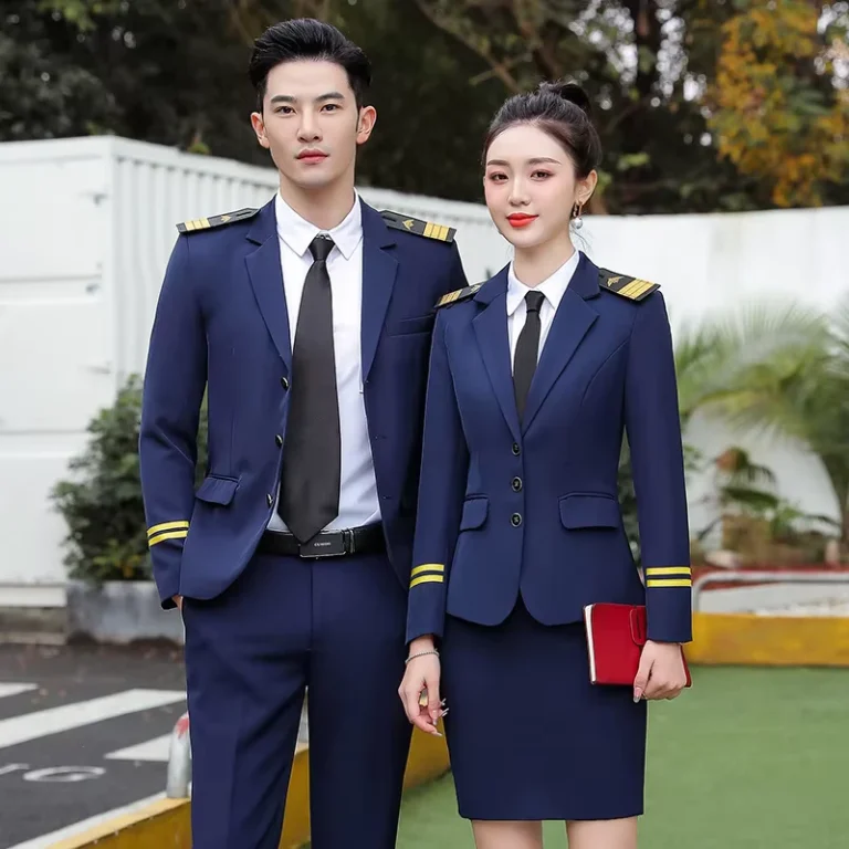 Autumn-Winter-Aviation-School-Pilot-Captain-Uniforms-Professional-Work-Clothes-Formal-Suits-Airline-Use-Unisex-Polyester