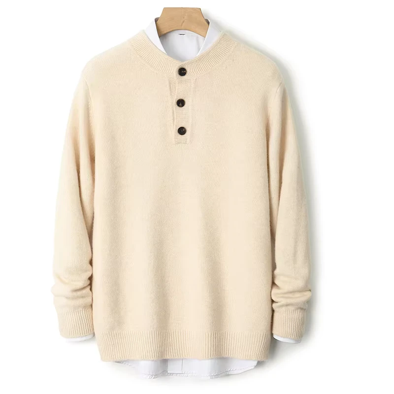 Autumn Winter Essential Unisex Thick Wool Sweaters Cozy Versatile for Daily Wear