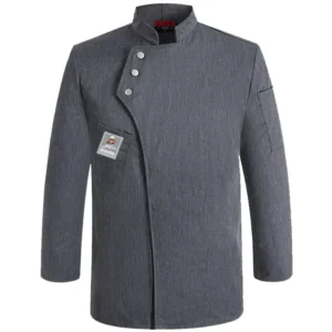 Autumn Winter Long Sleeve Chef Coats for Men Women Twill Restaurant Bar Work Uniform for Cooking Cake Baking Kitchen Staff