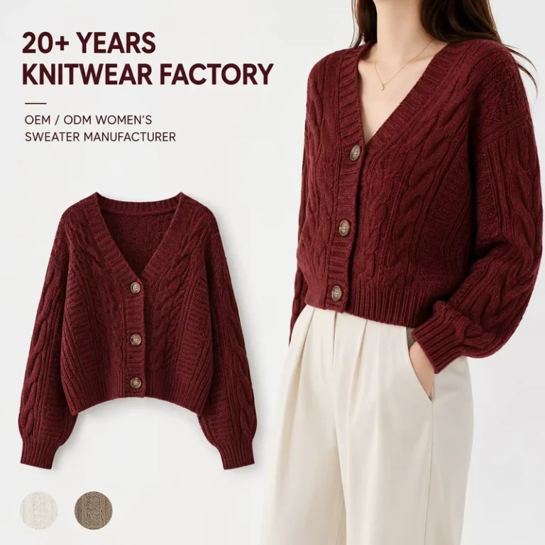 Autumn-Winter-Short-High-Waist-Solid-Color-Sweater-Women-Single-Breasted-Knit-Cardigan-Small-Top-Femme