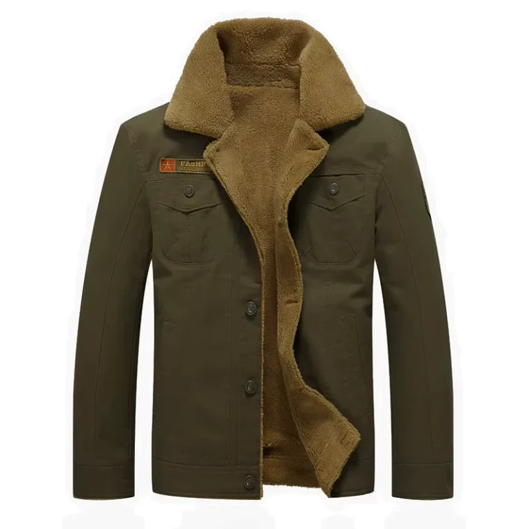 Autumn-Winter-XL-Size-Canvas-Thickened-Fleece-Jacket-Men-Casual-Cotton-Padded-Turn-down-Collar-Zipper-Quick-Dry