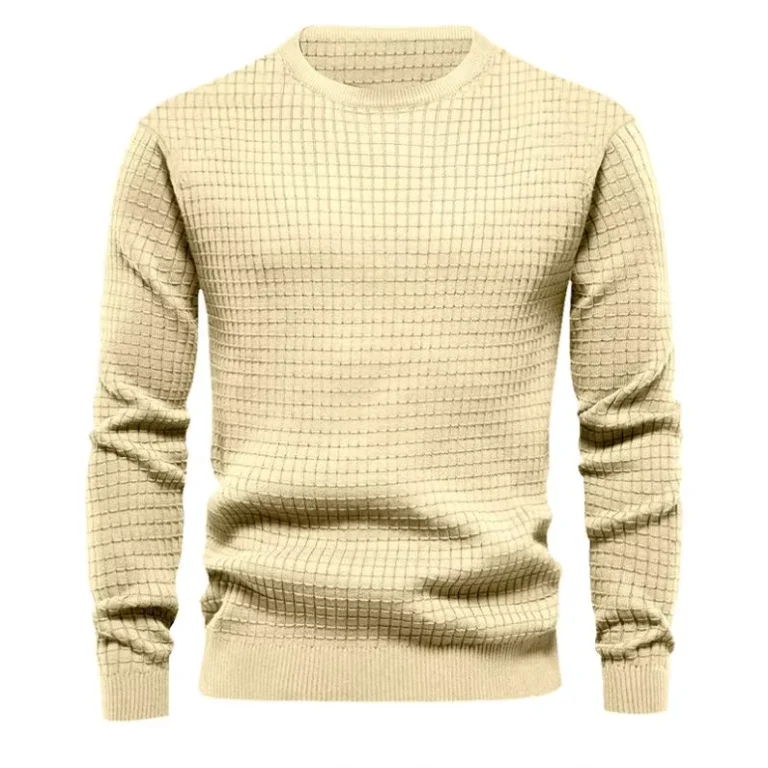 Autumn-and-Winter-Mens-Knitwear-Thin-Small-Checkered-Loose-European-and-American-Crew-neck-Casual-Long-sleeved-Sweater