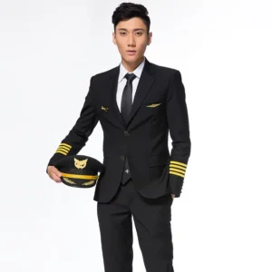 Aviation Uniform Suit Captain Uniform Male air pilot Uniform Annual Performance Slim fitting Suit Coat