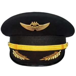 Aviator Hat Aviation Officer Captain Uniform Cap for Pilots and General Aviation