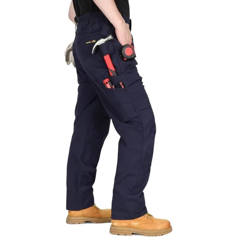 BOCOMAL FR Cargo Pants Winter Modacrylic Cotton Fleece Lined Stretch Ripstop Waterproof Fire Proof for 2 Work Outwear