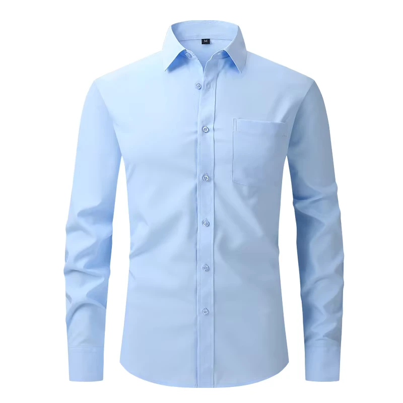 Bank Work Uniform Shirt with Custom Logo Embroidery 100% Cotton for Men and Women