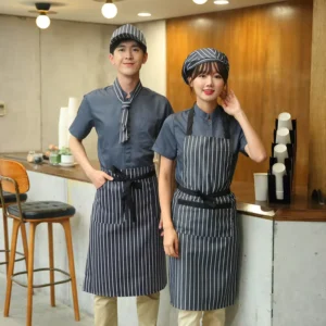 Barista Clothes Blouse Breathable Catering Waiter Dress Restaurant Uniforms Work Shirts