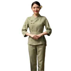 Beautician Uniform Set Spring Autumn Long sleeved SPA Technician Overalls Housekeeping Staff Uniforms For Hotel Polyester Cotton