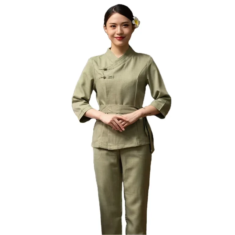 Beautician-Uniform-Set-Spring-Autumn-Long-sleeved-SPA-Technician-Overalls-Housekeeping-Staff-Uniforms-For-Hotel-Polyester-Cotton