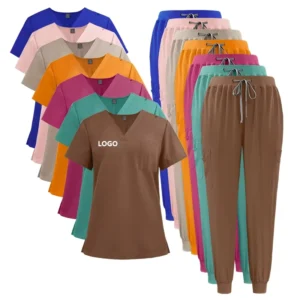 Beauty Uniforms Nurse Hospital High Elasticity Dental Salon Work Clothes Custom LOGO Uniform Medical Scrubs Sets for Men Women