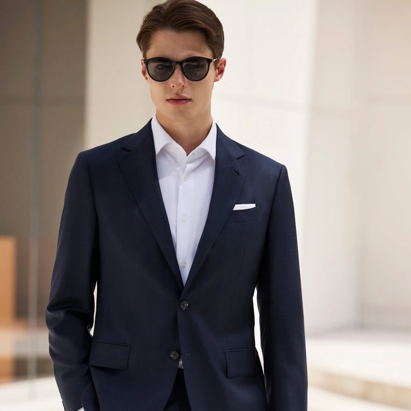 Bespoke Business Costume Set For Men Office Men's Suits Wedding Fashion Slim Plus Size