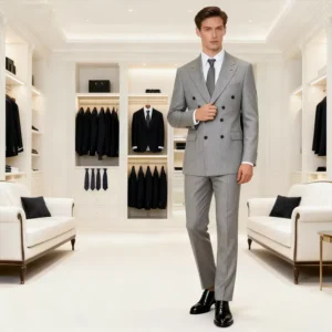 Bespoke Tailoring New Fashion Custom Men’s Wool Suit Stretch Fit Men’s Suit for Outdoor Business Events