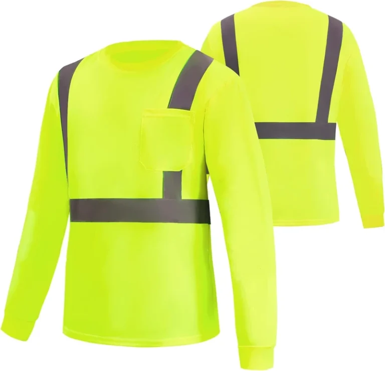 Best-Mens-100-Polyester-Quick-Drying-Hi-Viz-Long-Sleeve-Class-2-Safety-Shirt-With-Reflective-Tape-Work-Safety-T-Shirts
