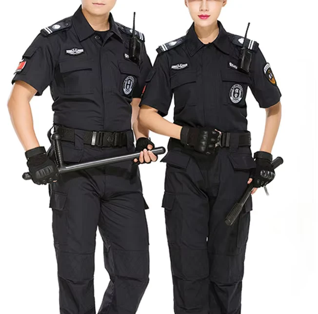 Best-Quality-China-Manufacturer-Black-Color-Security-Guard-Duty-Uniform-With-Logo