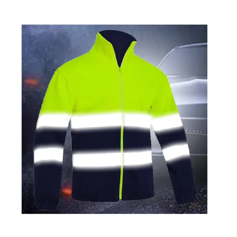 Best-Selling-Hi-Visibility-Reflective-Safety-Jacket-Windproof-Insulated-Fleece-Work-Wear-OUTERWEAR