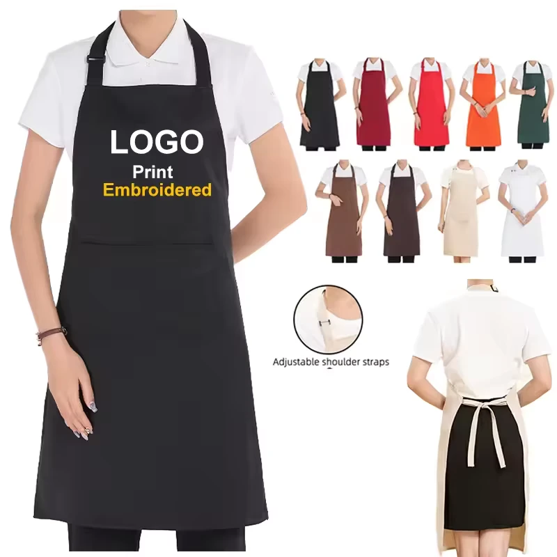 Black Chef and Waiter Apron with Pockets